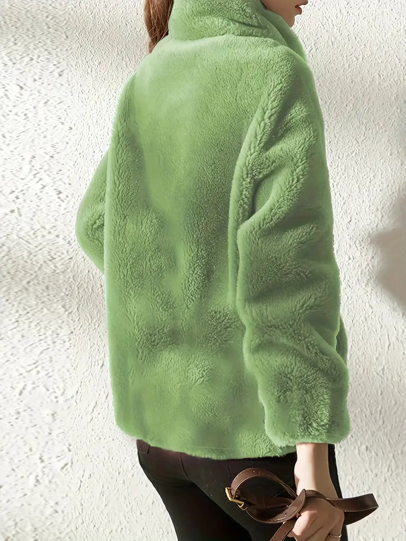 Maliza - Stylish Furry Fleece Jacket
