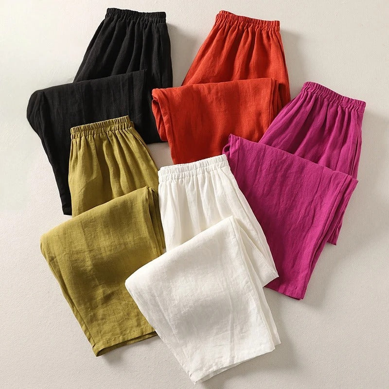Lucy - Relaxed Elastic-Waist Trousers