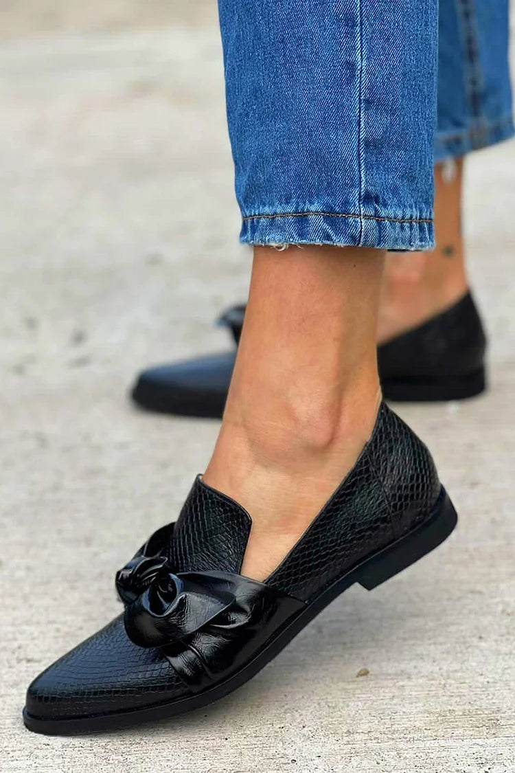 Sloane™ | Polished Bow Loafers