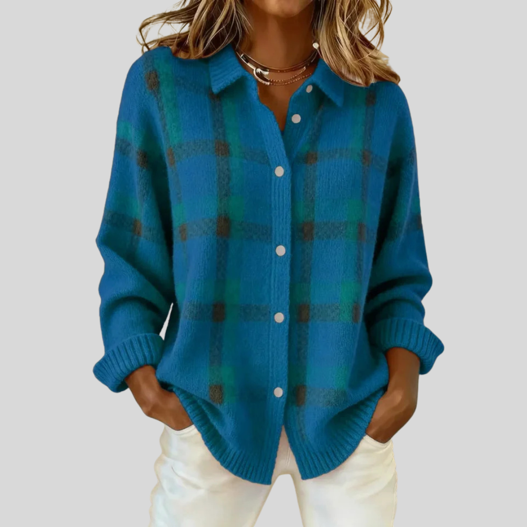 Delyth™ | Retro Cheque Sweater