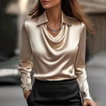Tatiana | Soft Satin Elegance Blouse