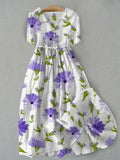 Mary - Vintage Floral Midi with Waist Tie