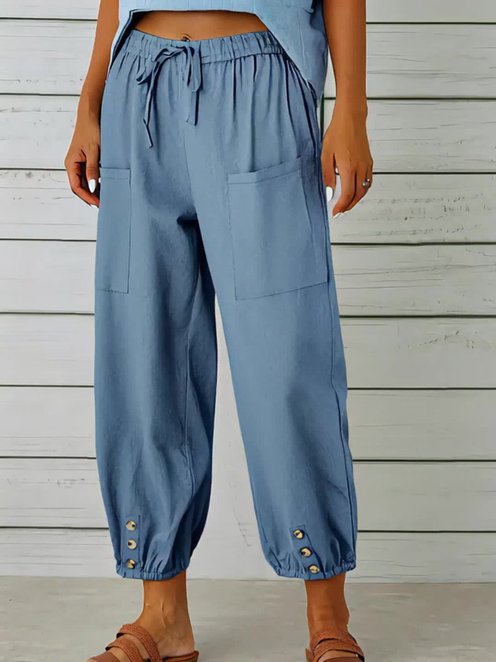 Kate - Wide Leg Capri Pants