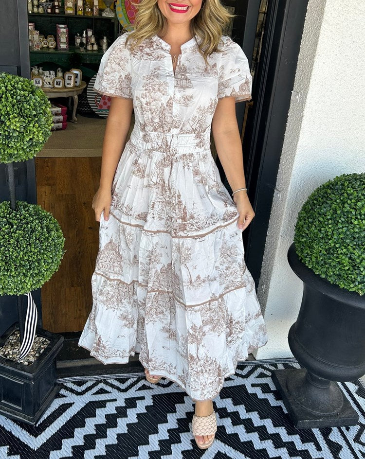 Eliza | Classic Toile Maxi