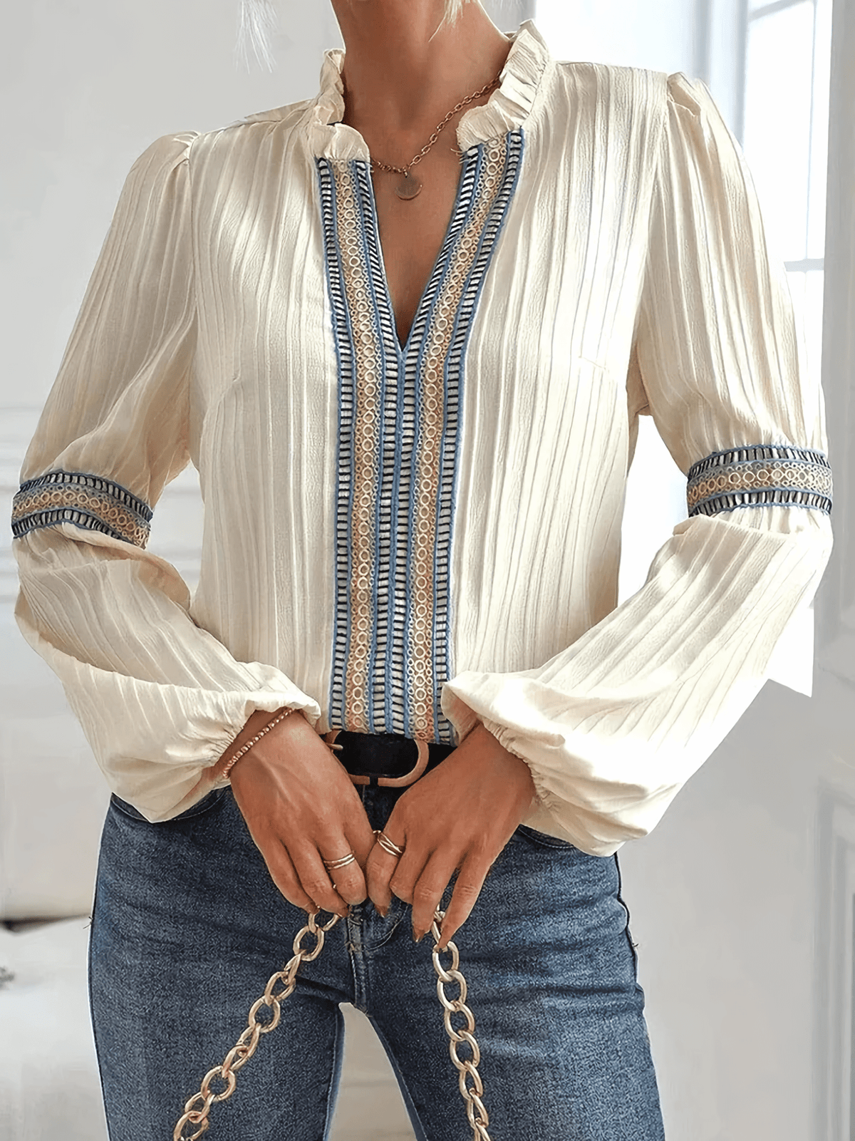 Rachel | Delicate Lace Blouse