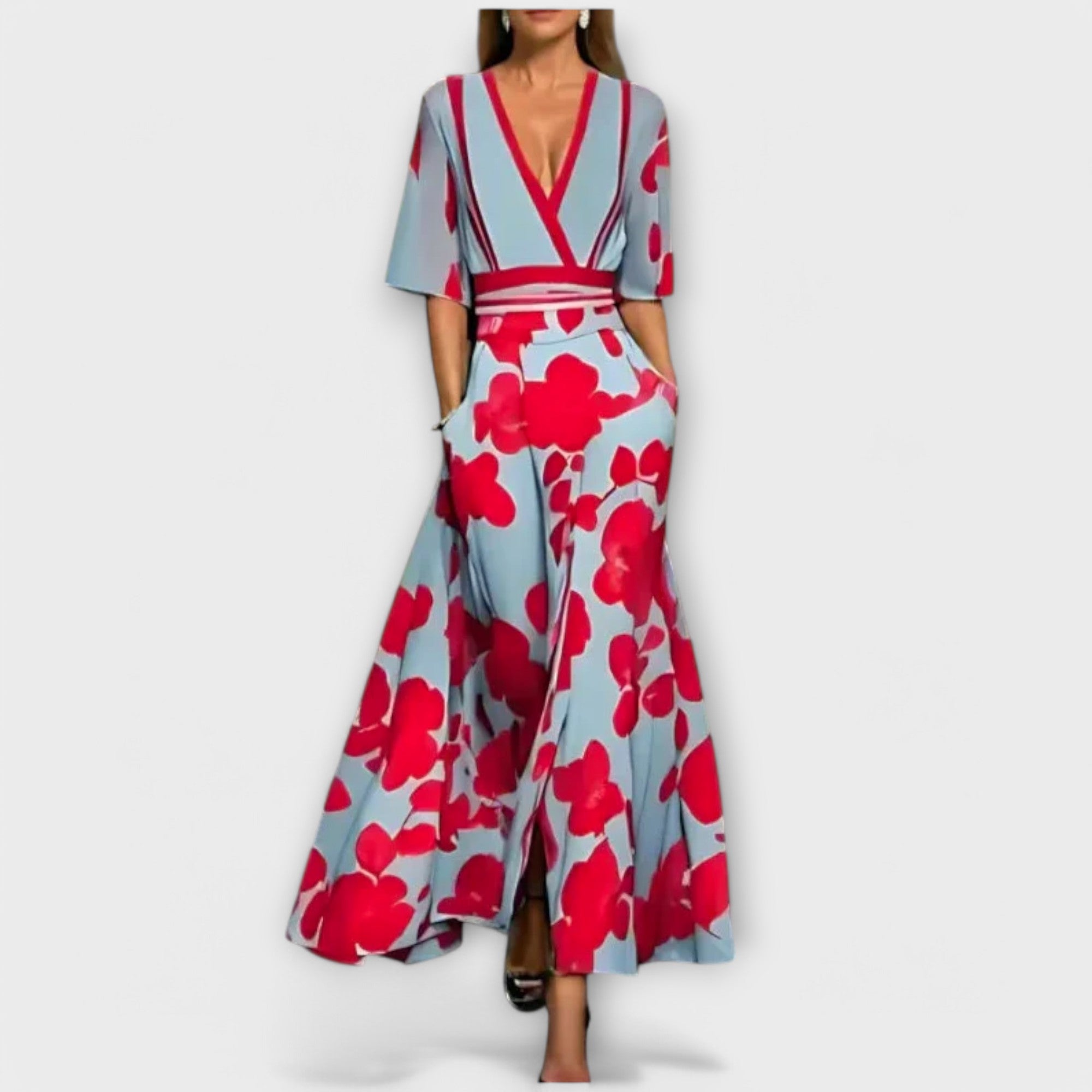 Elise - Elegant Floral Sheath Dress