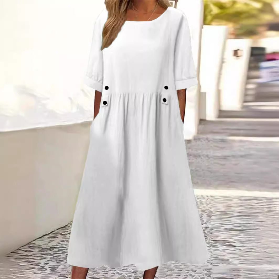 Lilano | Evans Button-Accent Midi Dress