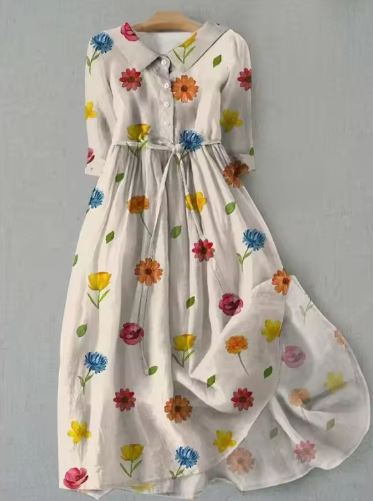 Frances - Floral Button-Up Dress