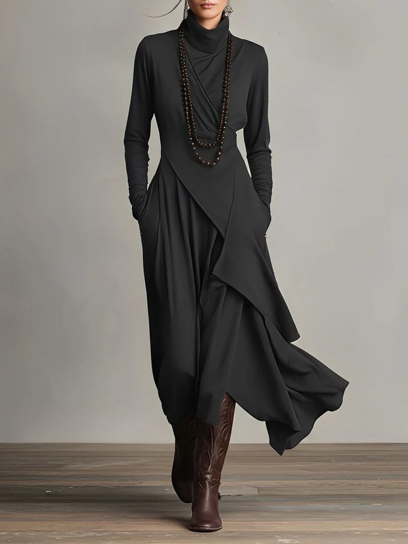 Yelena | Regal Pleated Maxi Dress