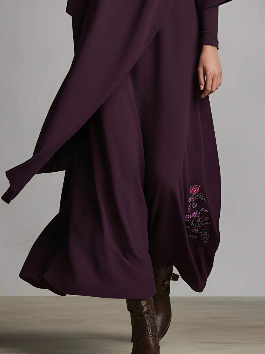 Xanthia | High-Neck Luxe Maxi Dress