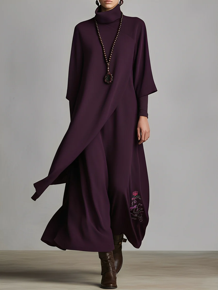 Xanthia | High-Neck Luxe Maxi Dress