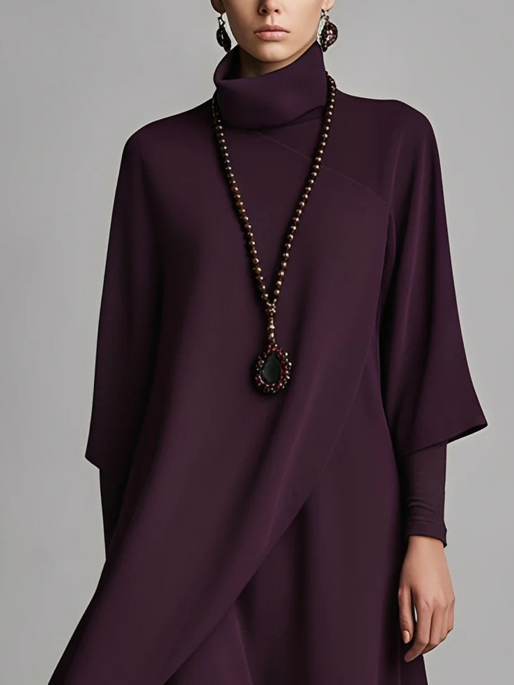 Xanthia | High-Neck Luxe Maxi Dress