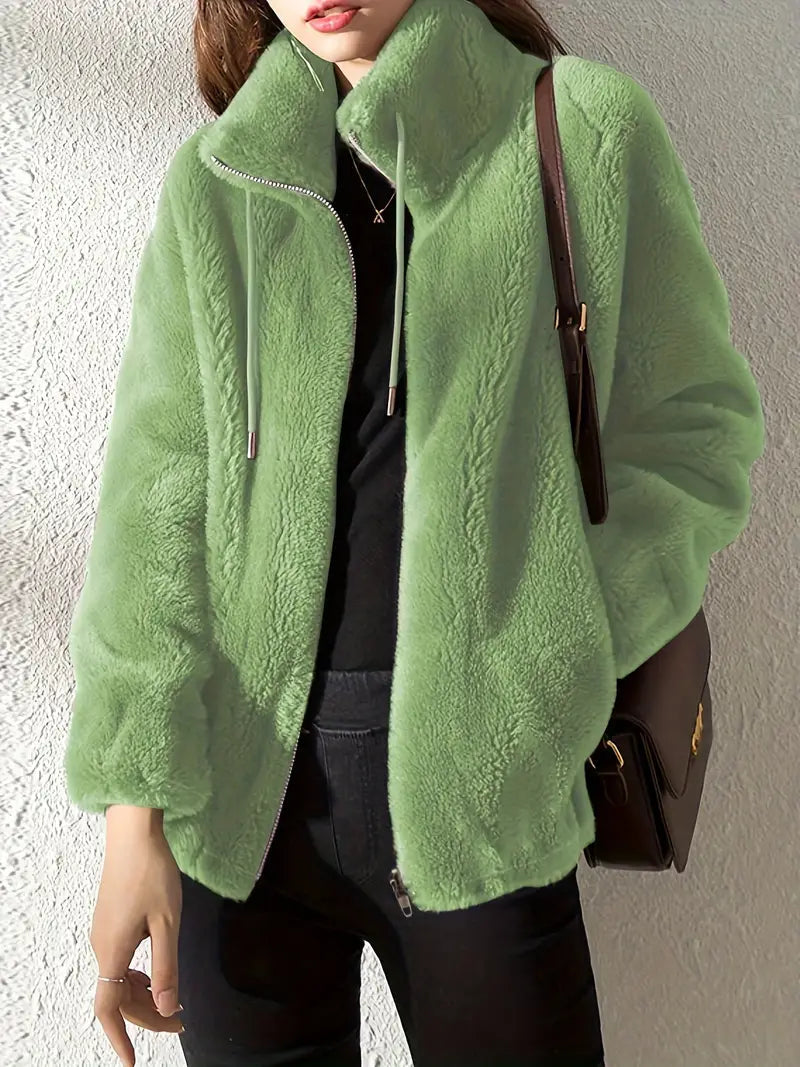 Maliza - Stylish Furry Fleece Jacket