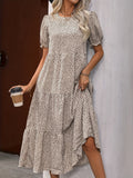 Raiza - Tiered Puff Sleeve Dress