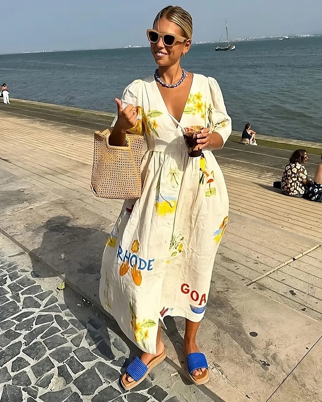 Jade | Lovely Greek Pattern Dress