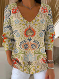 V-Neck Knitted Sweater - MARGAUX Collection