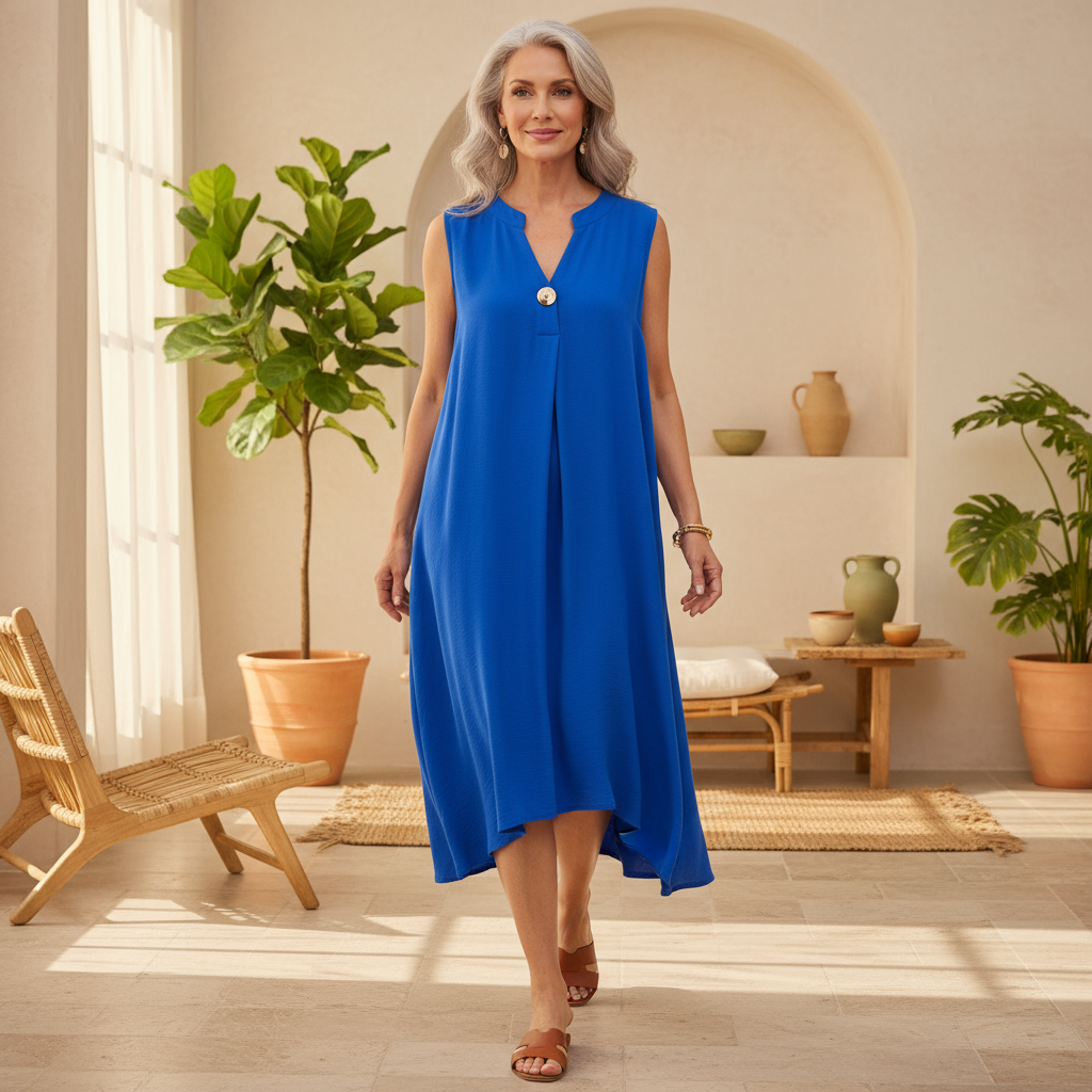 Elsie - Sleeveless V-neck Dress