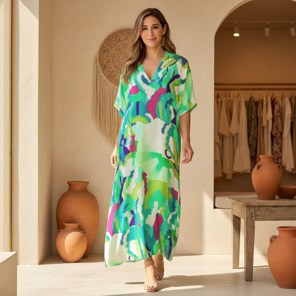 Marnie - Vibrant Abstract Dress