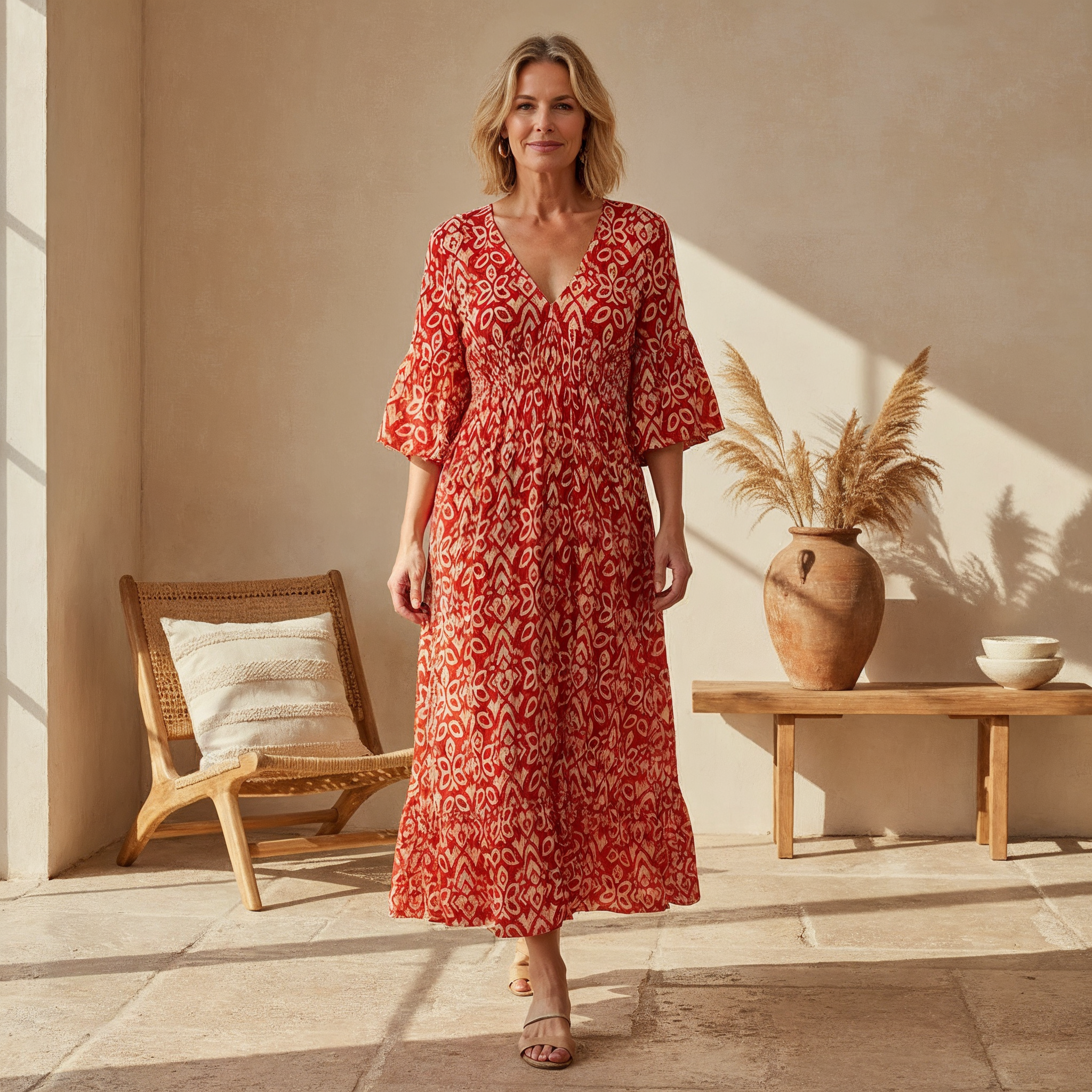 Lillia - Boho Printed Dress