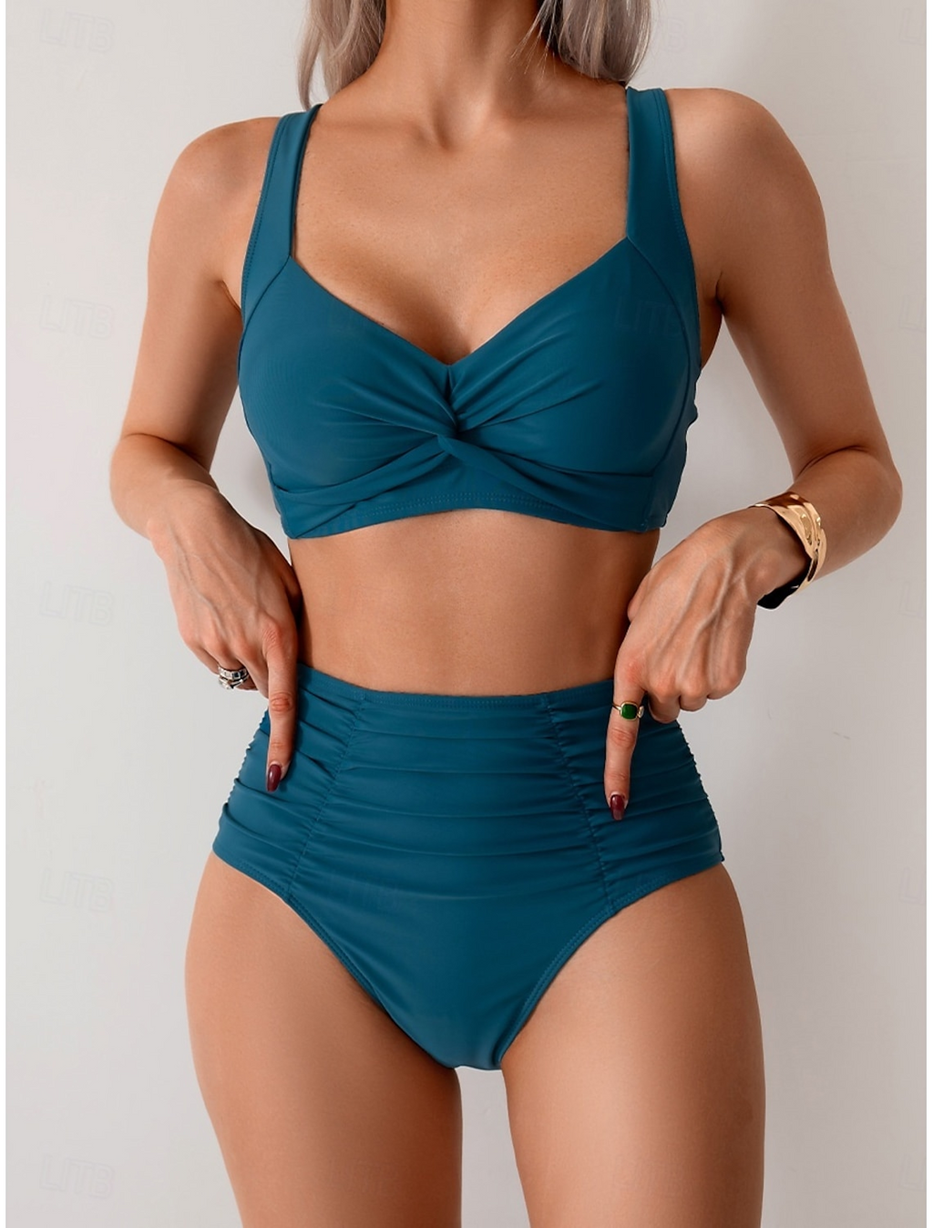 Nicole - Ruched Fabric Bikini