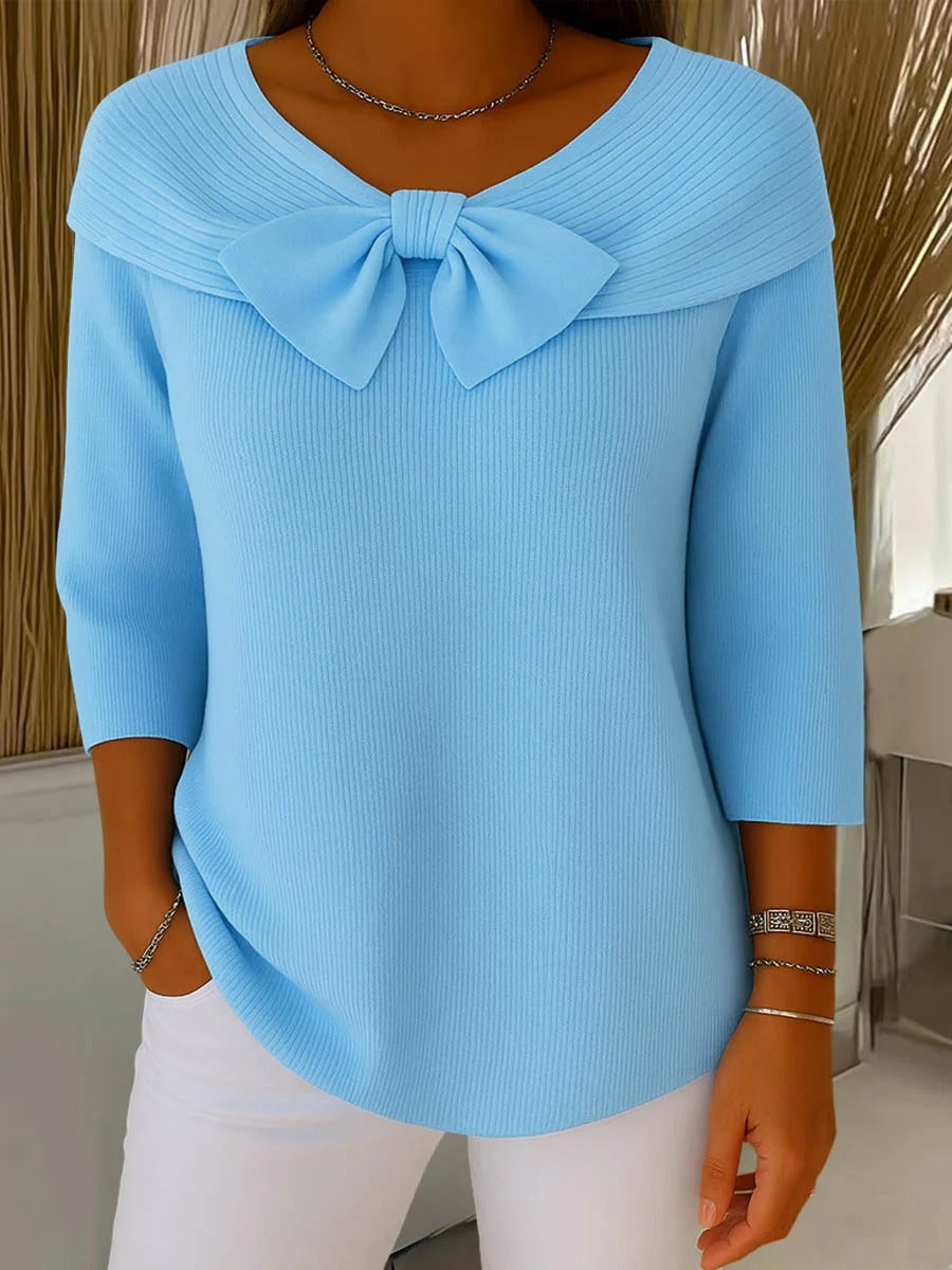 Seraphine | Soft Bow Knit Sweater