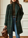 Jennifer | Women's Retro Lapel Plaid Tweed Coat
