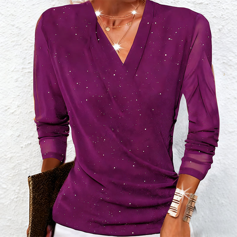 Jolie | Sparkling Velvet Mesh Top